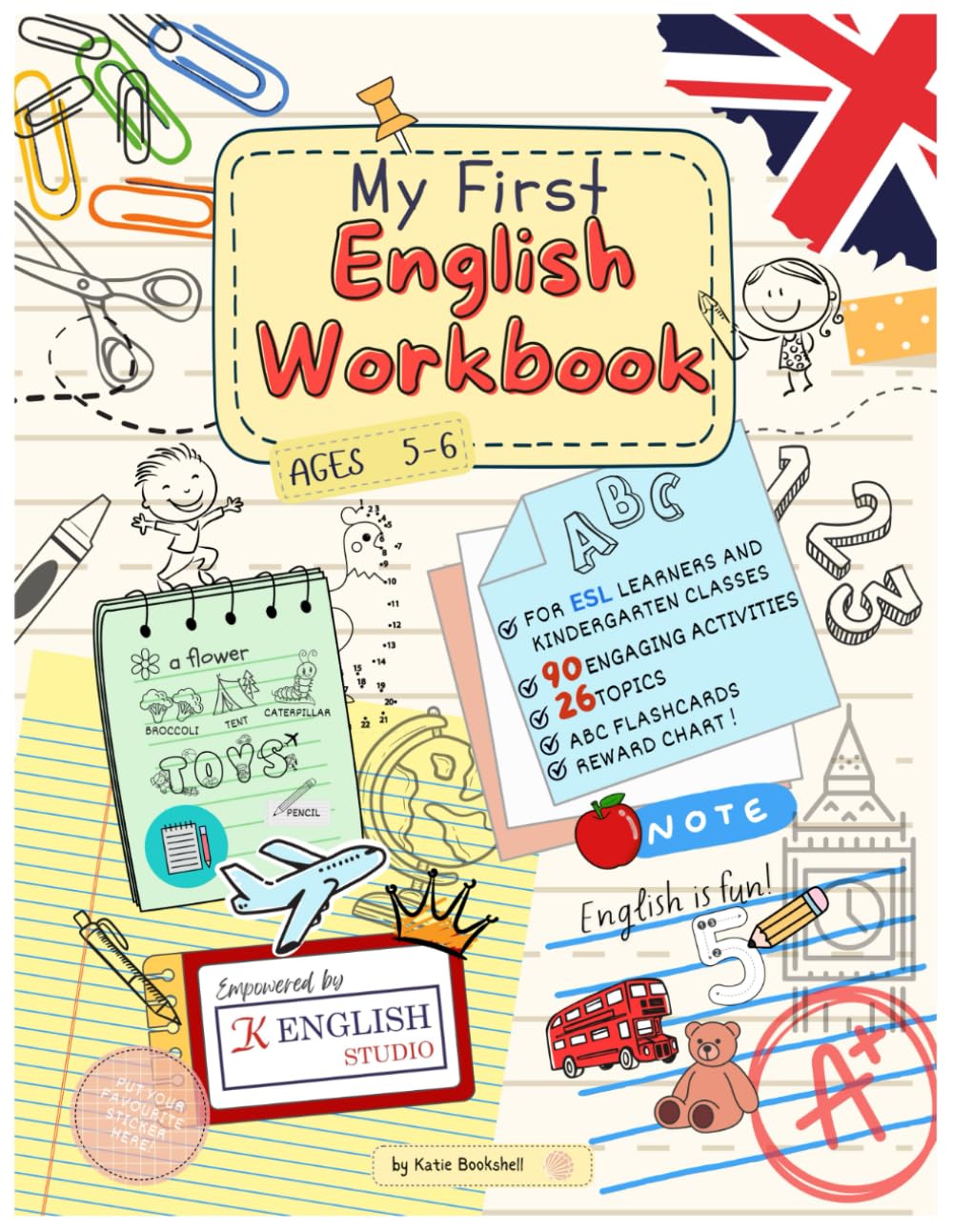 My First English Workbook: ESL Vocabulary Activities for Kids Age 5-6 Study Guides