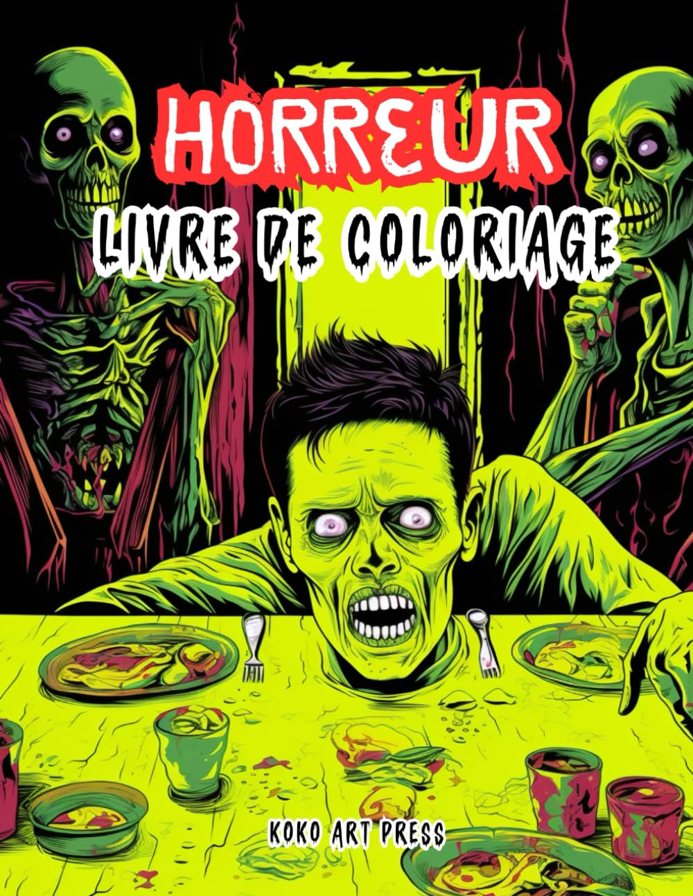 Horreur Livre de Coloriage: Bienvenue dans la Maison de l'Horreur avec 100 Pages de Coloriages de Monstres Terrifiants pour Ados et Adultes book