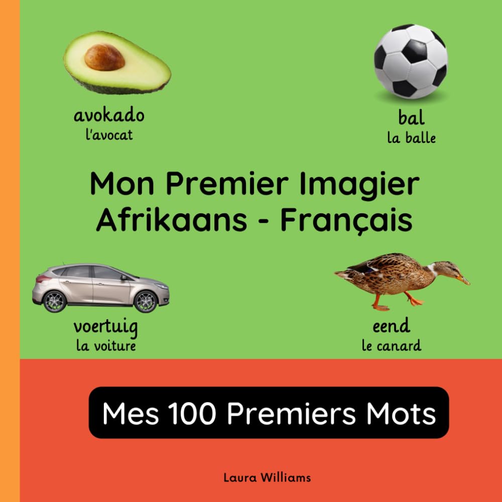 Mon Premier Imagier Afrikaans-Français, Mes 100 Premiers Mots: Apprendre l'Afrikaans pour Enfants et Débutants - Livre Bilingue Illustré en Afrikaans avec Traductions Françaises book