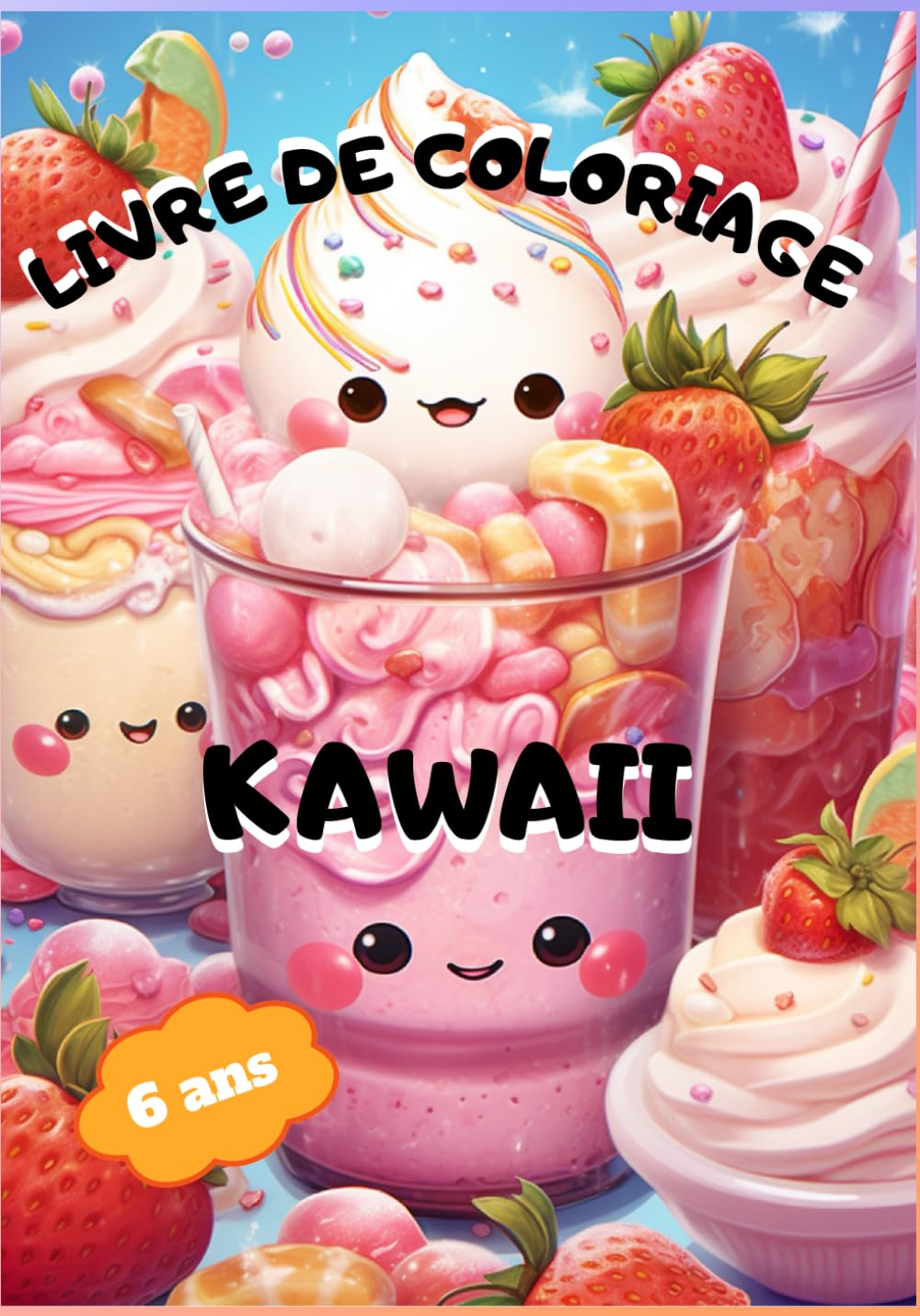 LIVRE DE COLORIAGE KAWAII: Nourriture book