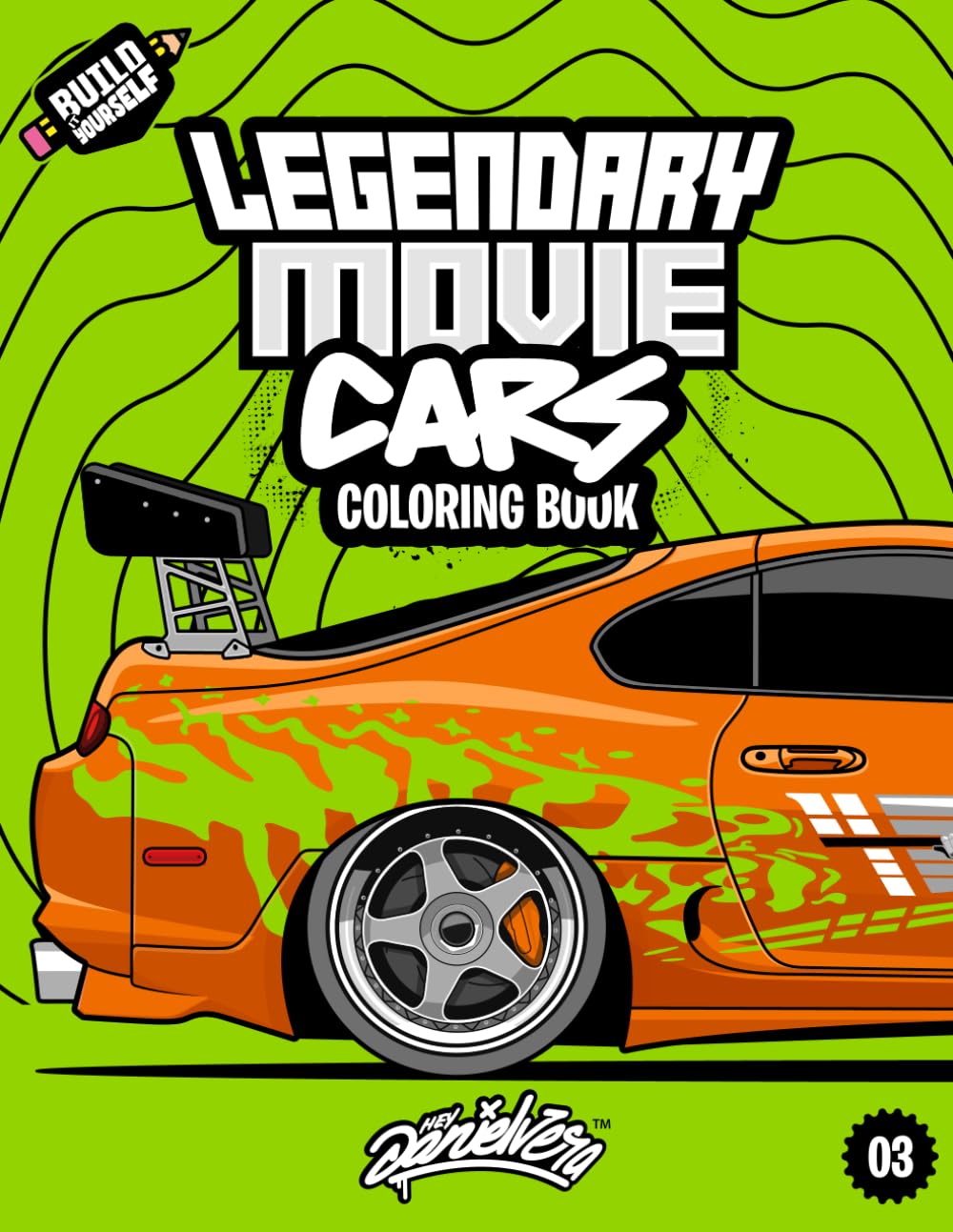 Legendary Movie Cars Coloring Book: Fun automotive adventure with 45 coloring pages for kids & teens Ages 6-18 book