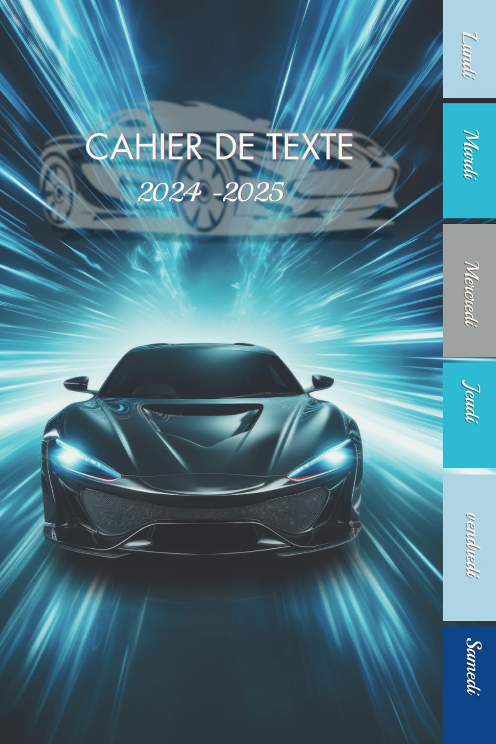 Cahier de texte 2024- 2025 Voiture de sport: Pour enfant en CE1, CE2, CM1, CM2, Collège Et Lycée | Pratique Pour Toutes Les Matières -avec des pages de coloriage book