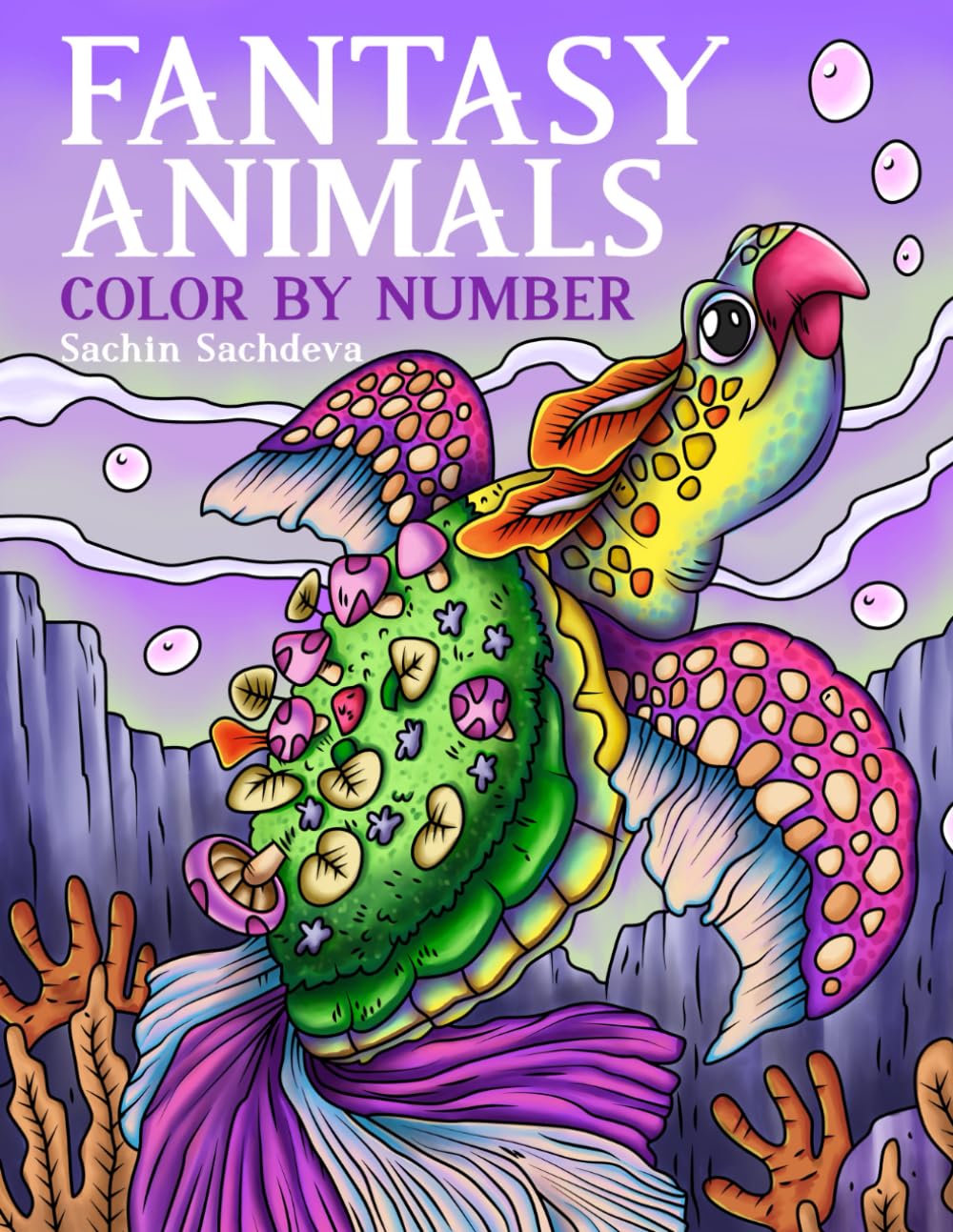 Fantasy Animals: Color by Numbers for Teens and Adults, Coloring Book for stress relief and relaxation book