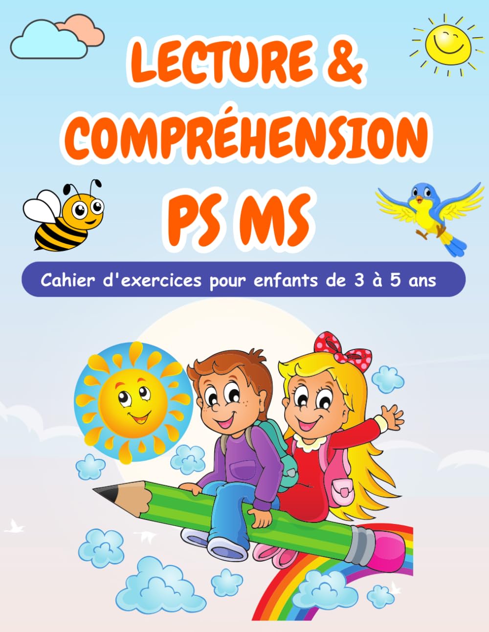 Cahier d'exercices lecture & compréhension PS MS: Livre pour enfants de 3, 4 et 5 ans - Je lis je comprends ( cahier de vacances de la petite à la moyenne section maternelle) book