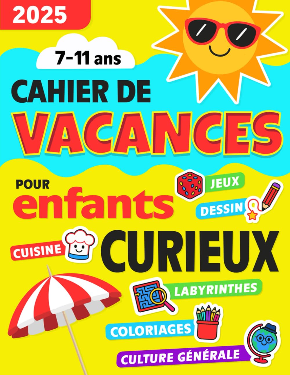 Cahier de Vacances pour Enfants Curieux: Livre de jeux avec quiz de culture générale, activités, cuisine, dessin et coloriages - Garçons et filles de 7 à 11 ans Tiptoi & Games