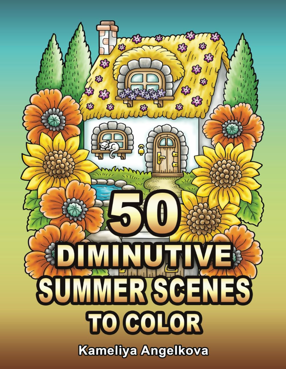 50 Diminutive Summer Scenes to Color Hobbies & Crafts