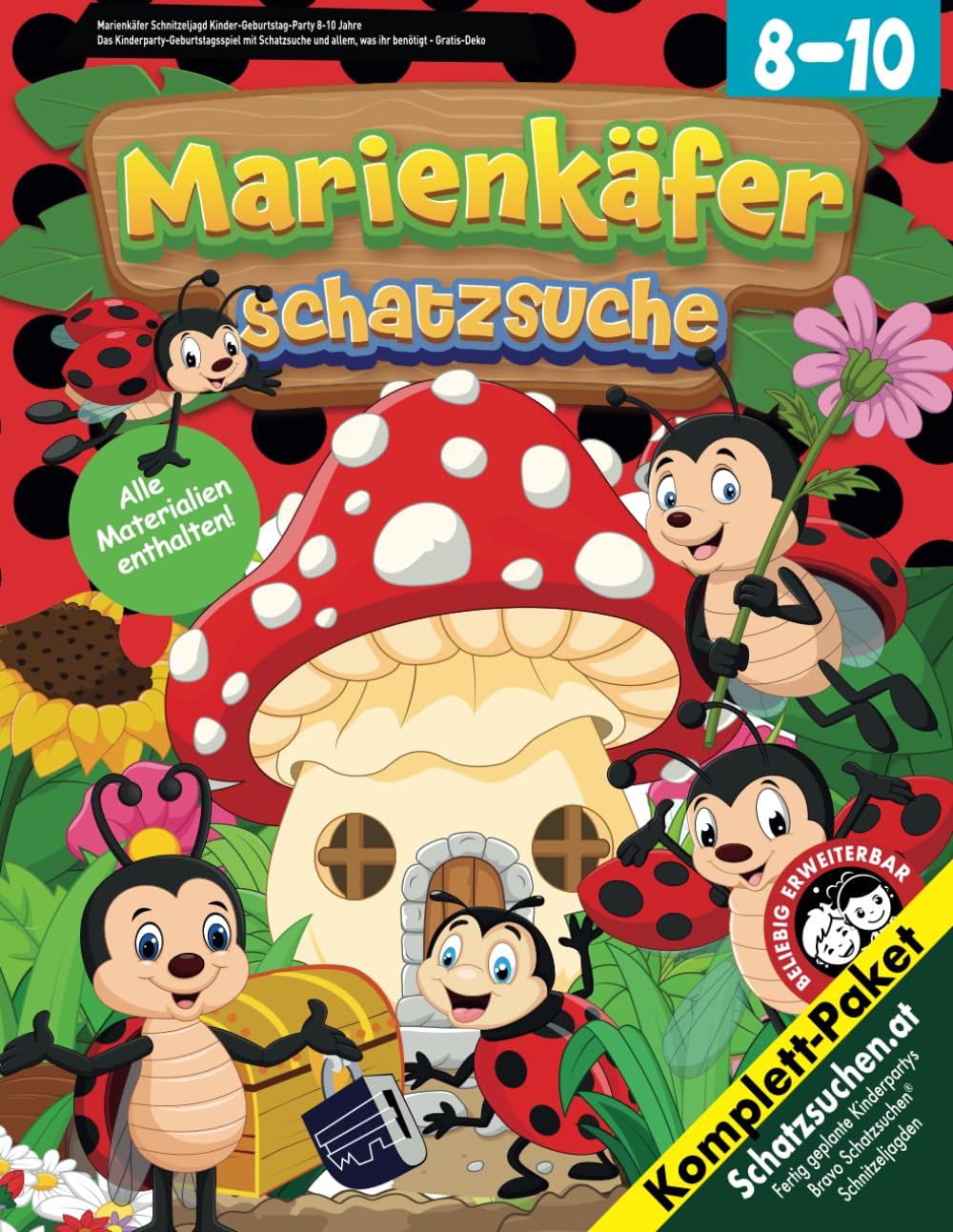 Marienkäfer Schnitzeljagd Kinder-Geburtstag-Party 8-10 Jahre: Das Kinderparty-Geburtstagsspiel mit Schatzsuche und allem, was ihr benötigt - Gratis-Deko (Bravo Schatzsuche) Novels & Short Stories