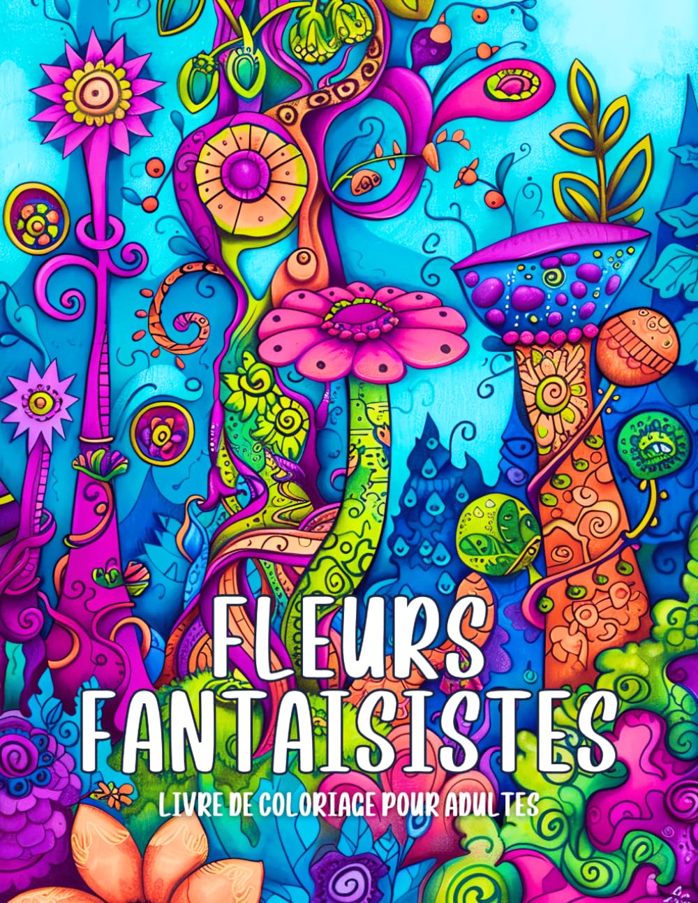 Fleurs Fantaisistes Livre de Coloriage pour Adultes: Motifs et Dessins Floraux Enchanteurs pour la Relaxation et le Soulagement du Stress book