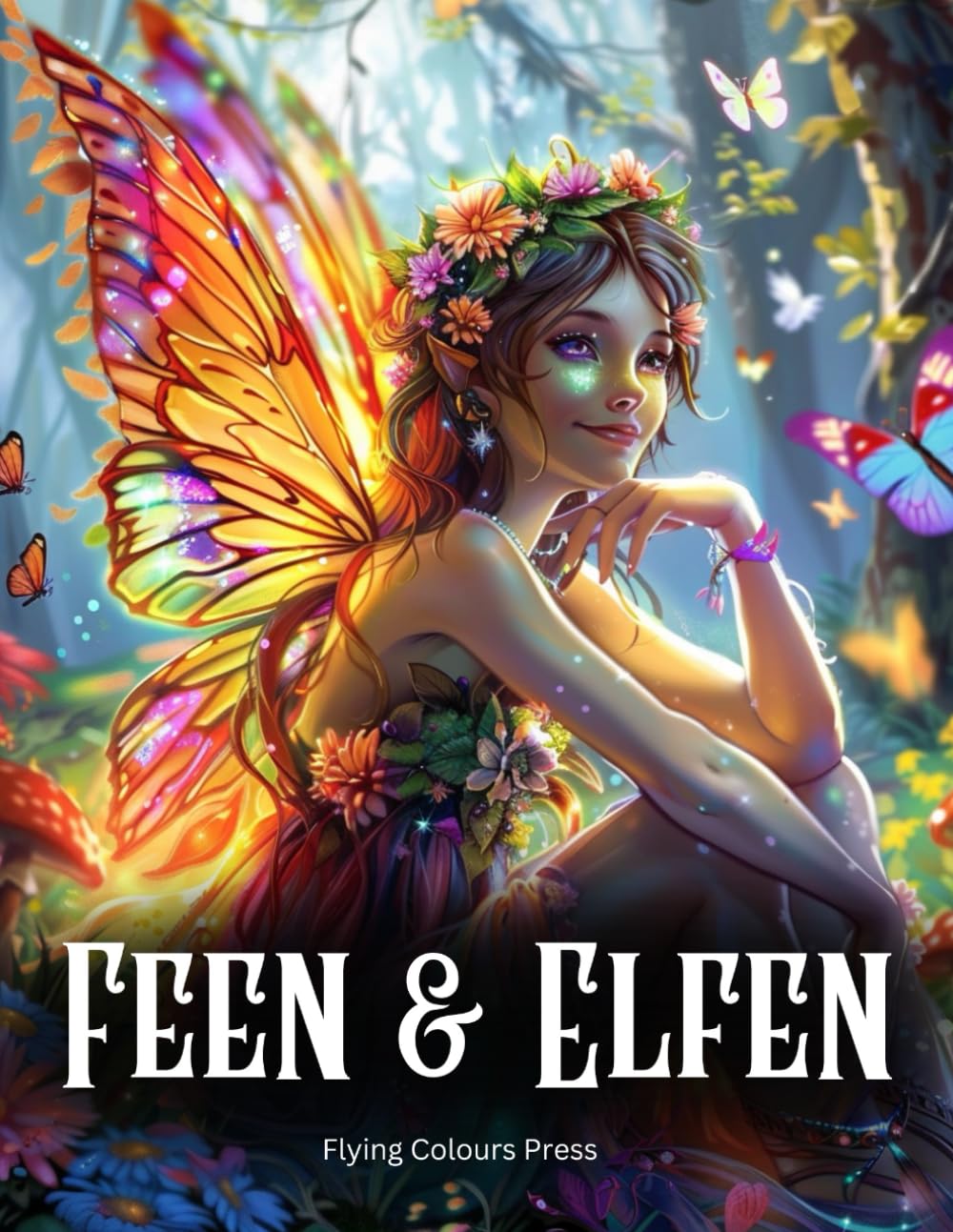 Feen & Elfen: Ein Fantasy Malbuch für Erwachsene mit Nachtelfen, Waldfeen, Elfenkriegern und anderen anmutigen Wesen aus dem Zauberwald - zur Förderung von Entspannung und Kreativität Garden & Plants