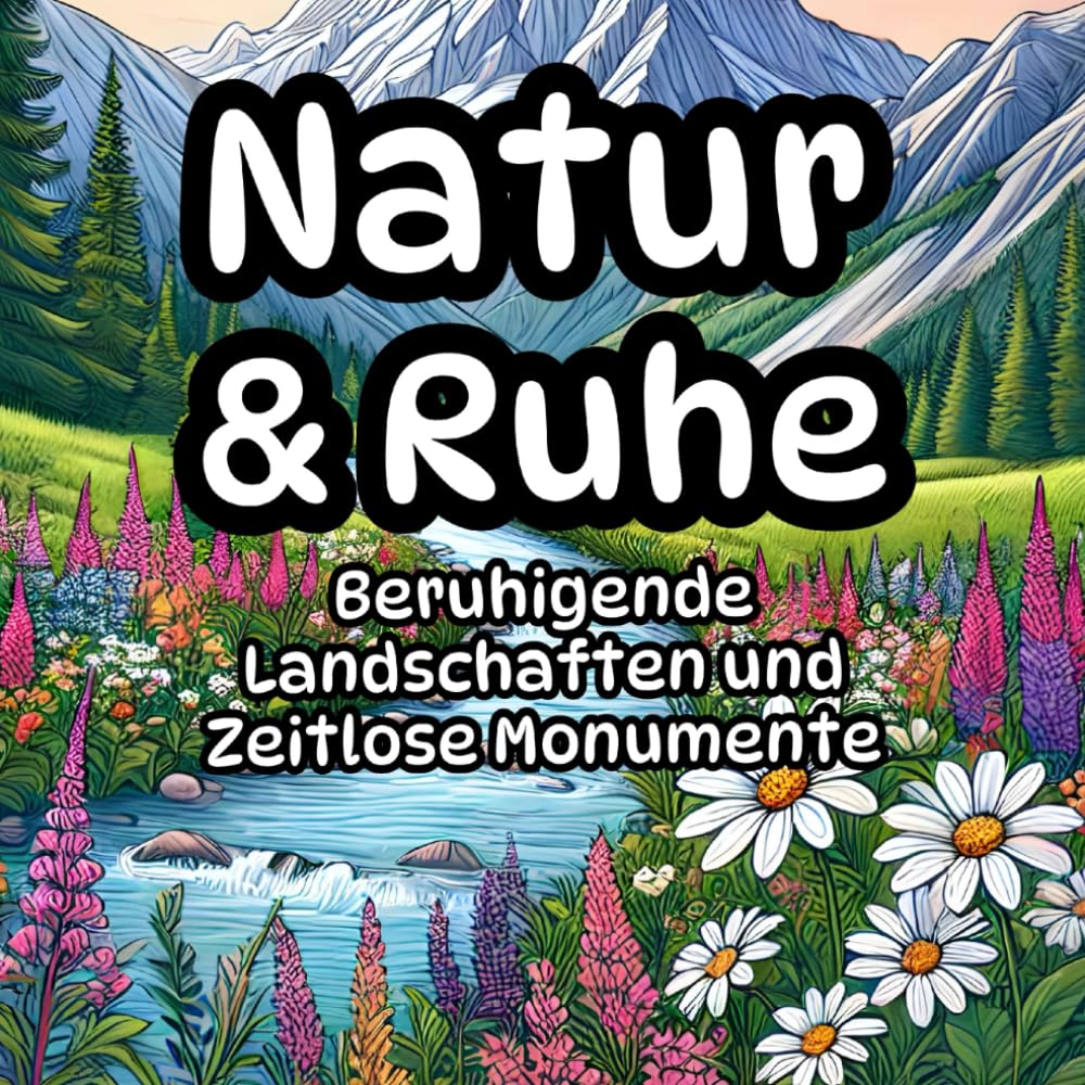Natur & Ruhe: Beruhigende Landschaften und Zeitlose Monumente: Ausmalbuch für Erwachsene, Anti-Stress, Meditation, Entspannung und Erholung Hobbies & Crafts
