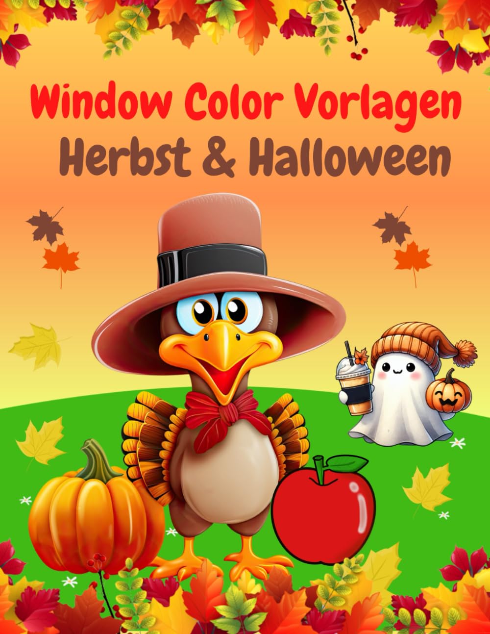 Window Color Vorlagen Herbst und Halloween: Über 100 liebevoll gestalte motive für Kinder ab 5 Jahren und Erwachsene | Fensterbilder Wiederverwendbare ... Buch | Malvorlagen Fenster Bemalen Hobbies & Crafts