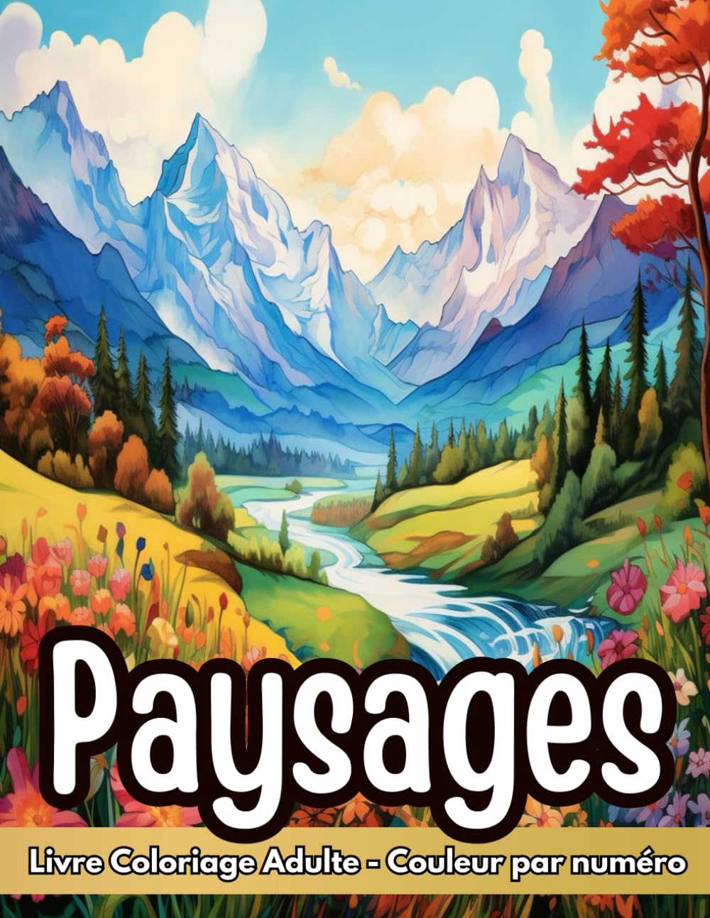 Livre Coloriage Adulte: Coloriage par Numéro avec de Beaux paysages pour la Thérapie et la Relaxation book