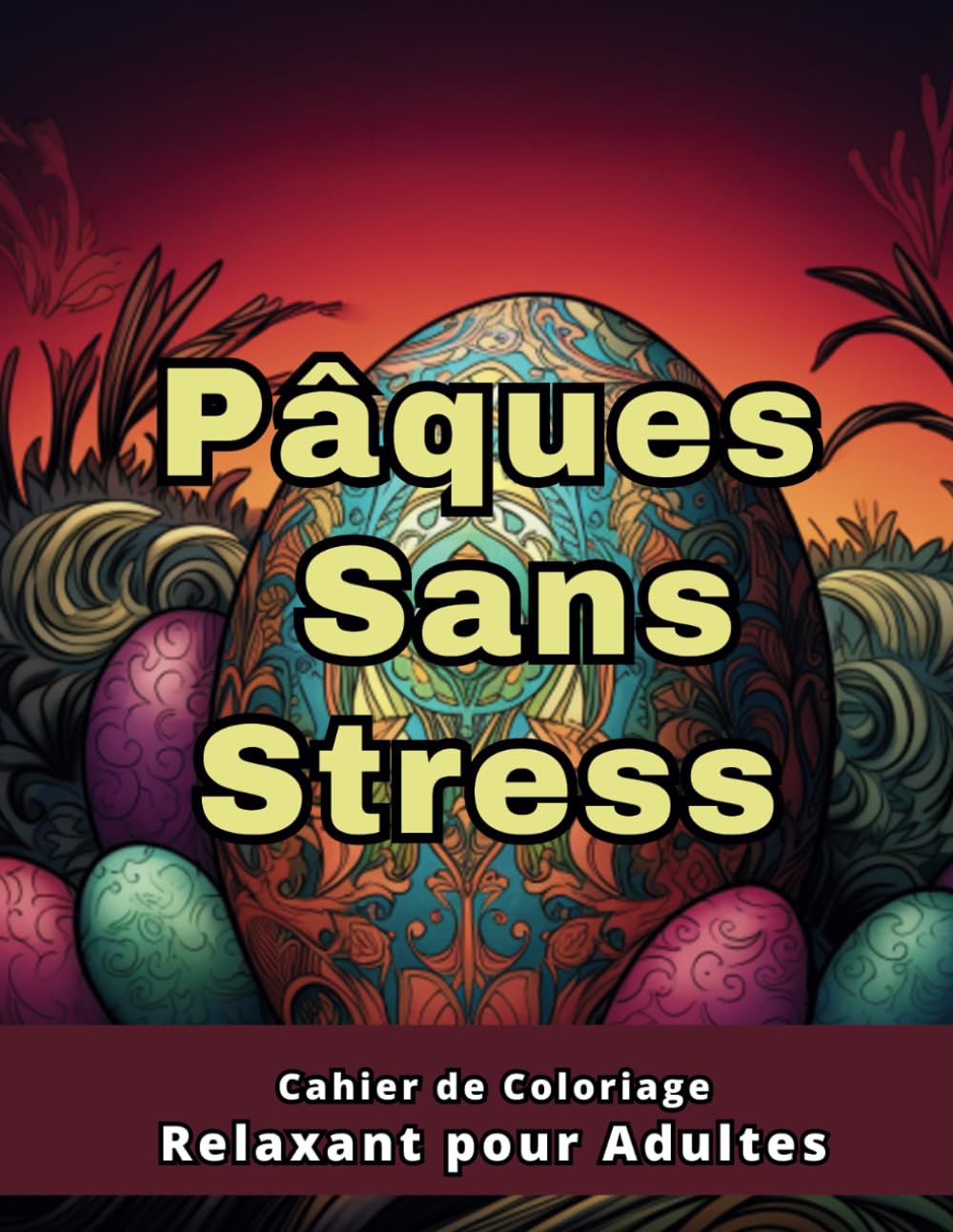 Pâques Sans Stress - Cahier de Coloriage Relaxant pour Adultes: Coloriage anti-stress pour la relaxation et la détente, Coloriage œufs de Pâques, Coloriage Zen book