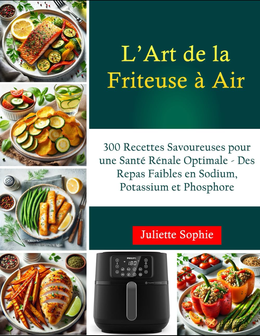 L'Art de la Friteuse à Air: 300 Recettes Savoureuses pour une Santé Rénale Optimale - Des Repas Faibles en Sodium, Potassium et Phosphore book