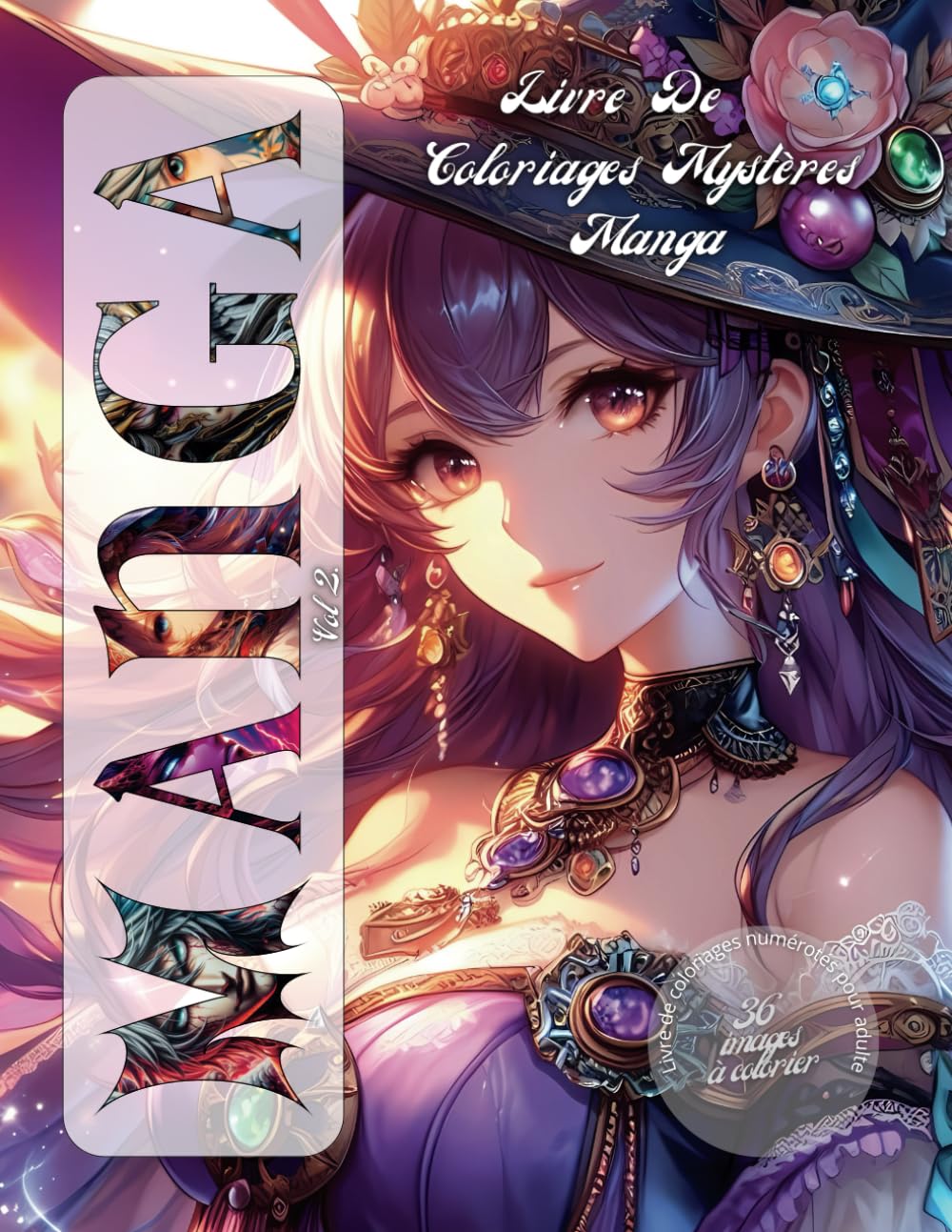 Coloriage mystere manga pour adulte: coloriage magique numéroté dans le style manga/japonais - Trompe l'oeil - Art thérapie - Anti-Stress - Idée cadeau - Vol 2. book