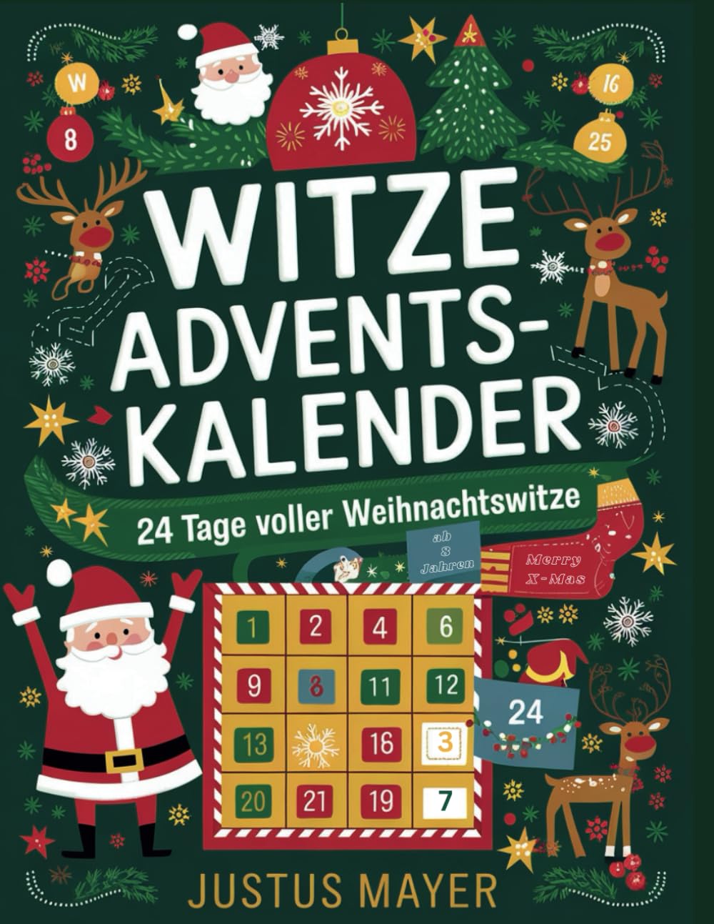 Witze Adventskalender: Lachen bis zum Weihnachtsfest – 24 Tage voller Weihnachtswitze – Das Geschenk für Kinder ab 8 Jahren Manga
