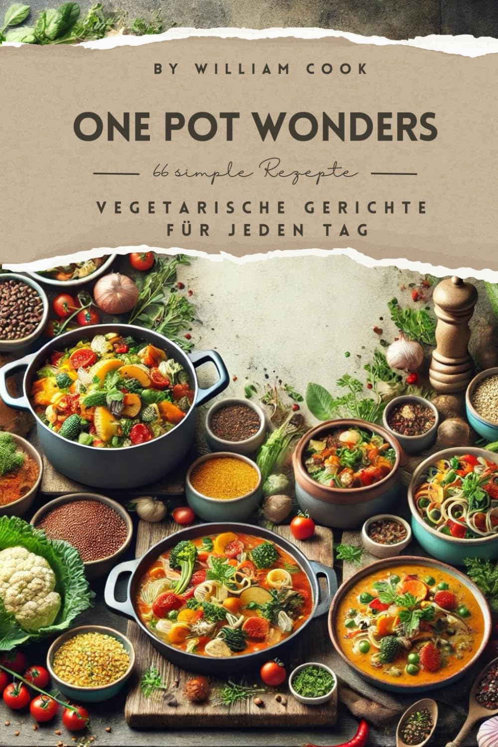 66 vegetarische One Pot Gerichte: Schnell, lecker und unkompliziert: Das ideale Kochbuch für Berufstätige, Studenten und alle, die gerne zeitsparend kochen (One Pot Kochbücher von William Cook) Natural Sciences