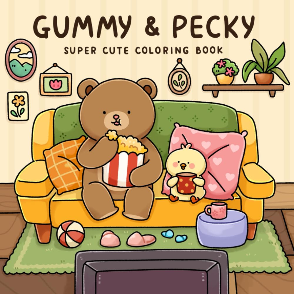 Gummy & Pecky: Super Cute Coloring Book for Adults and Teens about Besties and Their Heartwarming Adventures Film, Art & Culture