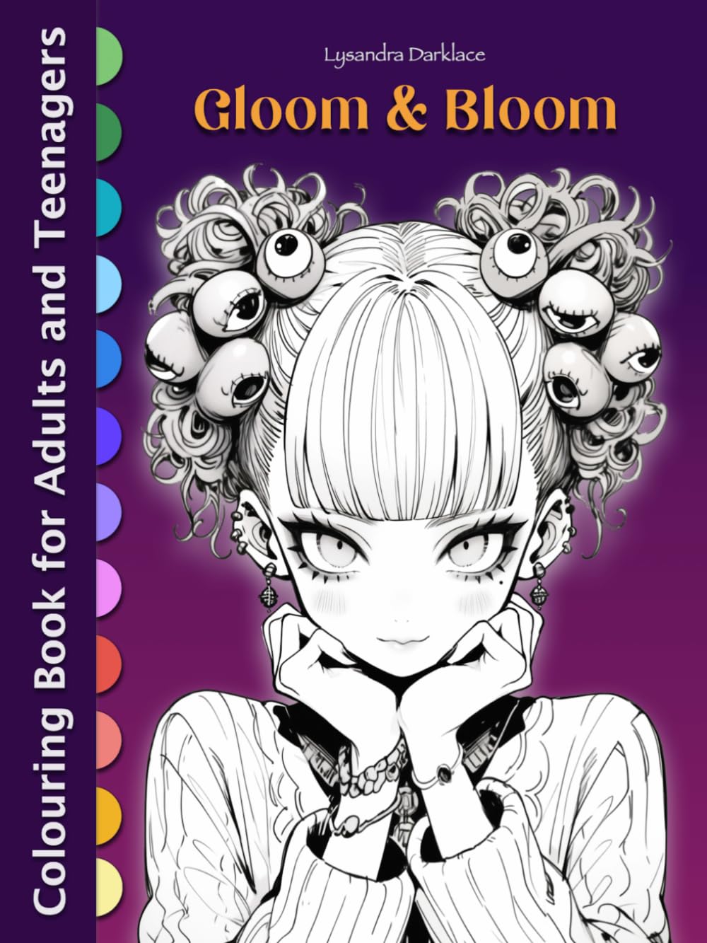 GLOOM & BLOOM: Fantasy Adult Manga Anime Colouring Book - 65 Grayscale Illustration for Relaxation, Stress Relief and Mindfulness book