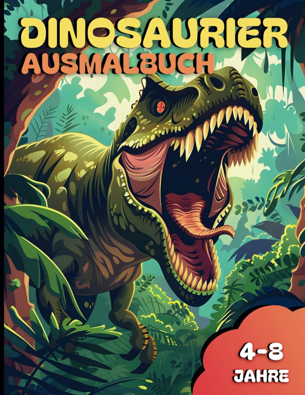 Dinosaurier Ausmalbuch: 40 Spannende Malvorlagen für kreative Dinosaurier-Fans von 4-8 Jahren Non-fiction