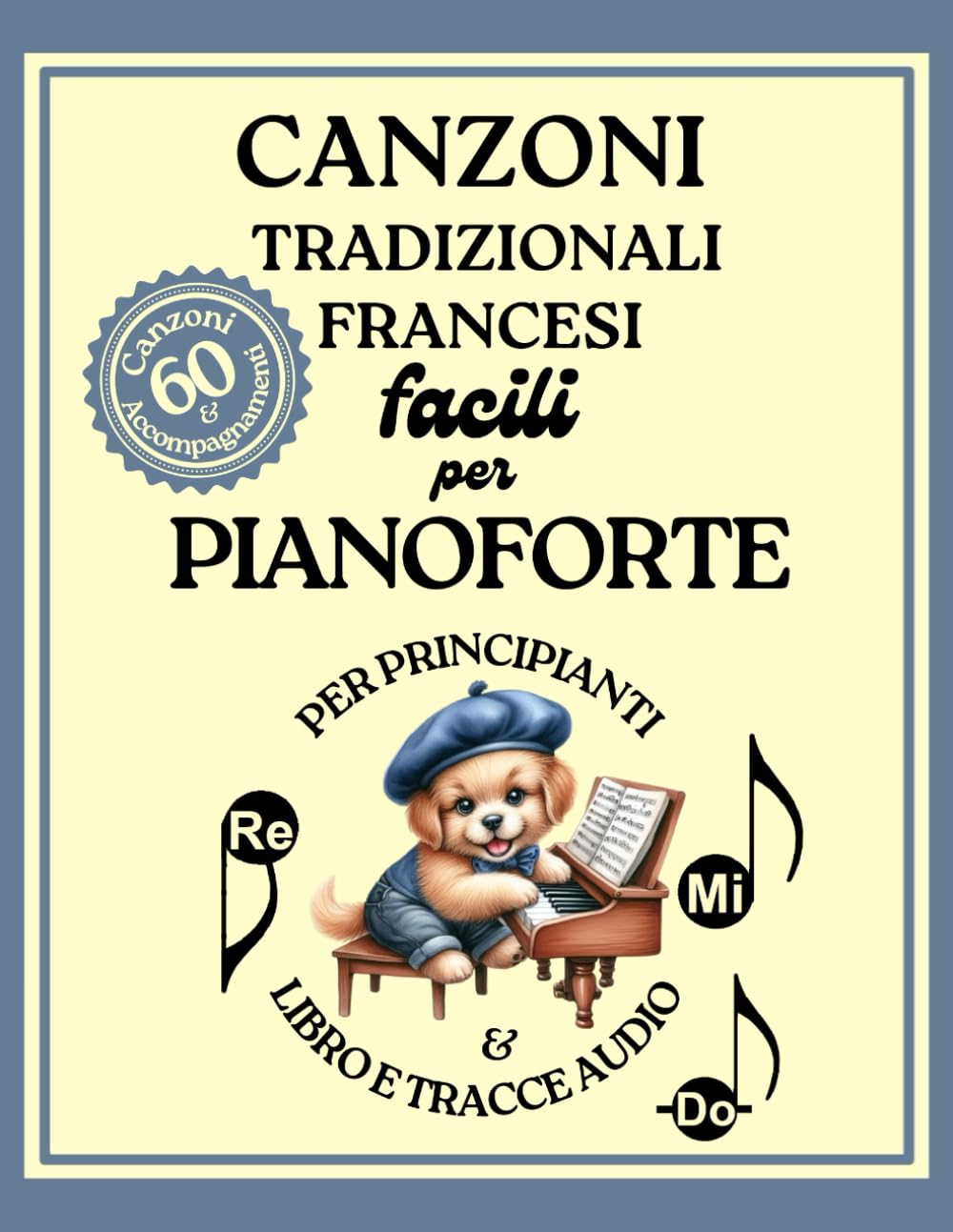 Canzoni Tradizionali Francesi Facili per Pianoforte per Principianti (Libro e Tracce Audio): 30 Canzoni per Pianoforte e 30 Accompagnamenti in formato Big-Note con Lettere book