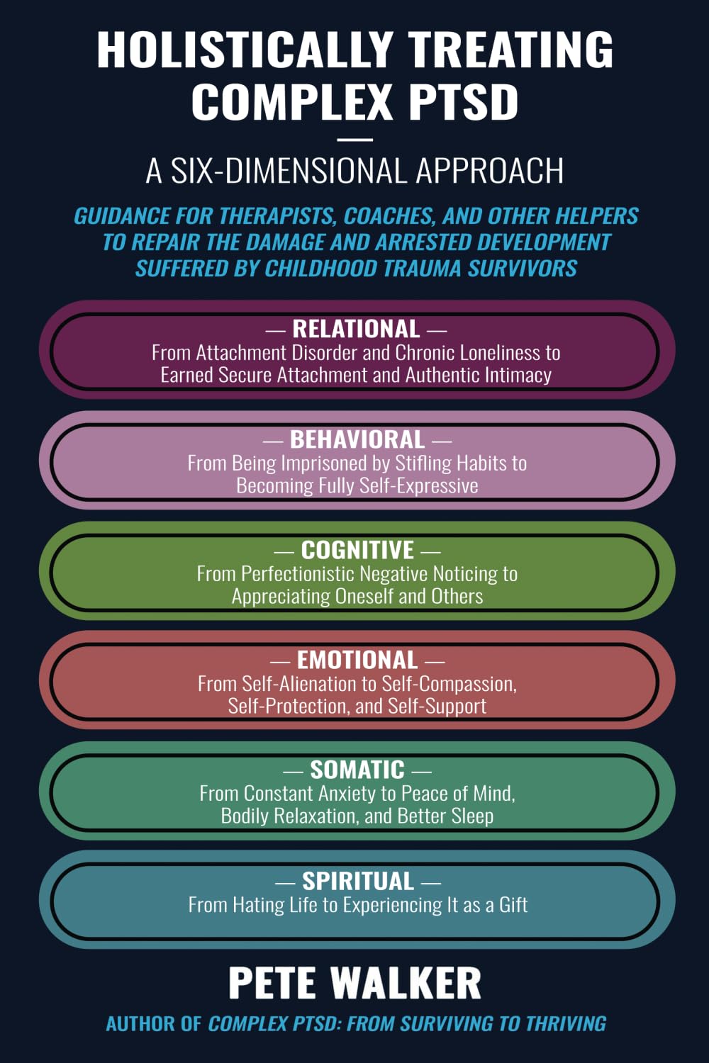 Holistically Treating Complex PTSD: A Six-Dimensional Approach: Guidance for Therapists, Coaches, and Other Helpers to Repair the Damage and Arrested Development Suffered by Childhood Trauma Survivors Self-help