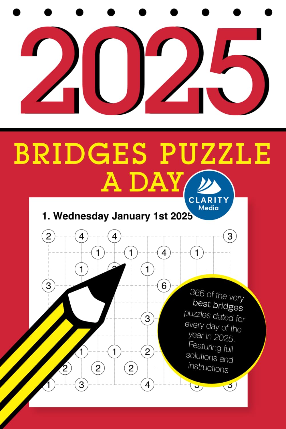 Bridges Puzzle a Day 2025: 366 of the best bridges puzzles Leisure & Fun