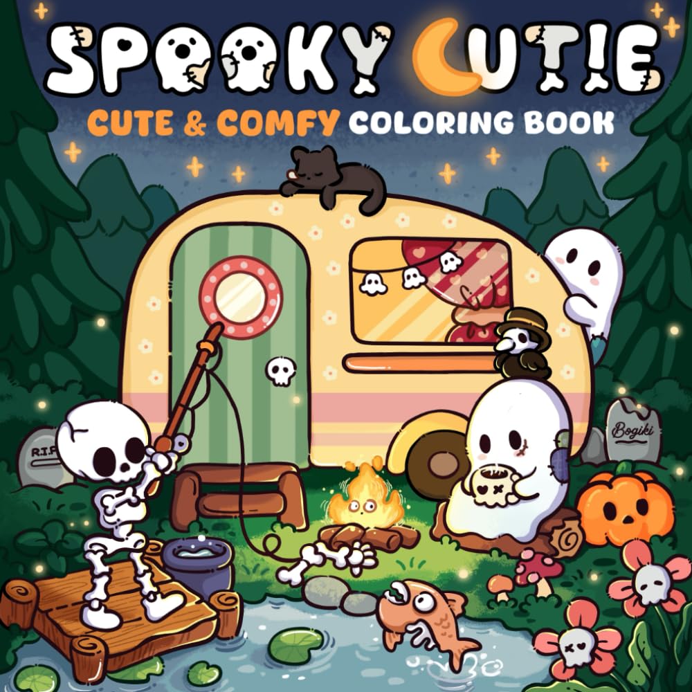 Spooky Cutie: A Whimsical Coloring Book for Adults and Teens with Adorable Spooky Designs for Stress Relief and Fun Arts & Music