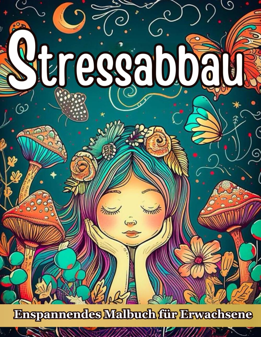 Stressabbau Malbuch für Erwachsene: Entspannung mit Tieren, Landschaften, Blumen, Mandala & Meditativen Mustern Arts & Music