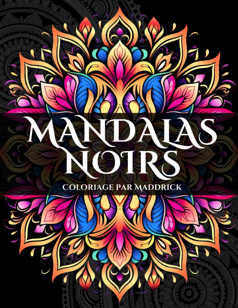 Mandalas noirs: Coloriage pour adulte de mandalas sur fonds noirs book