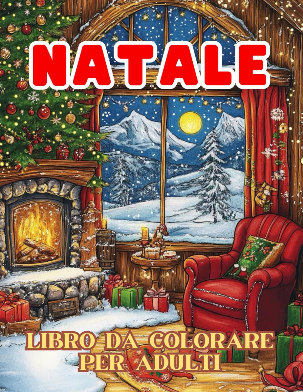 NATALE - LIBRO DA COLORARE PER ADULTI: Album da Colorare per Adulti con Oltre 50 Disegni di Natale, Libro Passatempo per Adulti, Disegni da Colorare per Adulti book
