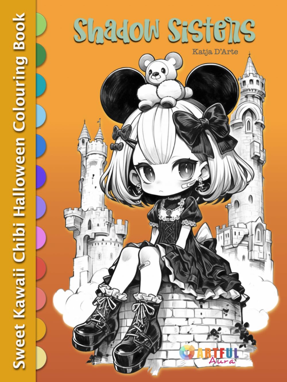 SHADOW SISTERS: 101 Grayscale Kawaii Chibi Illustrations for Halloween and Pop Manga Art Lovers – A Fantasy Anime Colouring Book for Relaxation and Mindfulness book