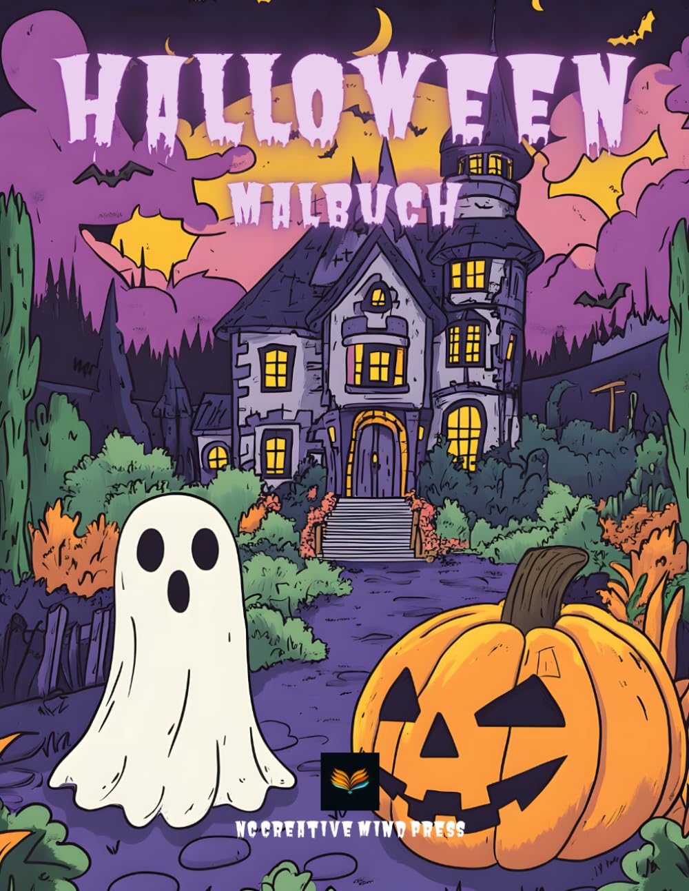 Halloween Malspaß: 50 gruselige und bezaubernde Illustrationen für alle Altersgruppen! Halloween Malbuch Non-fiction