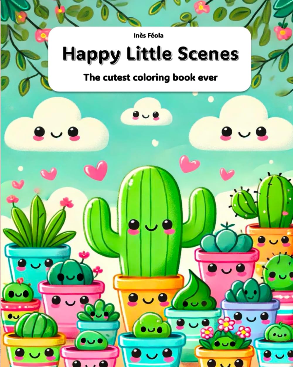 Happy Little Scenes: A Cute Coloring Book - For Baby's, Teen's and Adult's - Simple and Cute Animals Drawings for Relaxation and Stress Relief - book