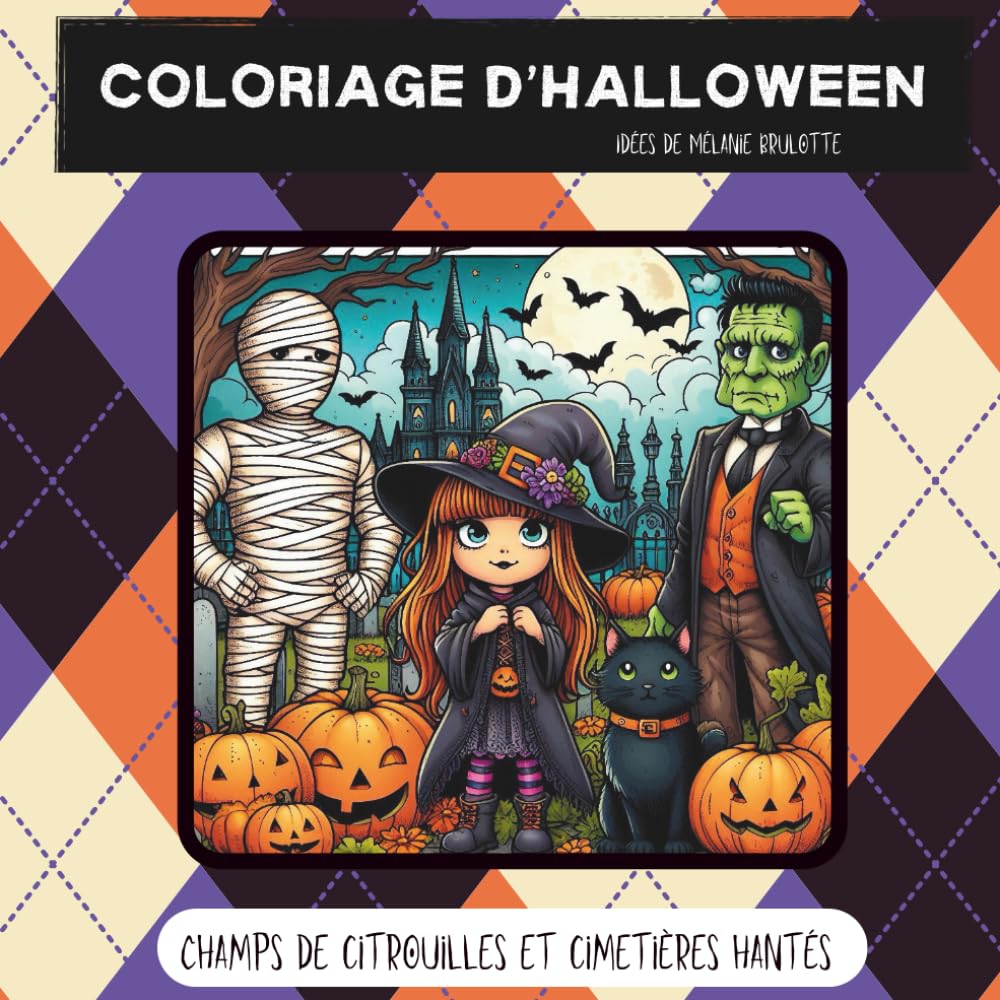 Coloriage d'Halloween: Champs de citrouilles et cimetières hantés book