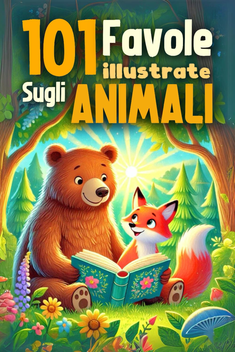 101 FAVOLE PER BAMBINI SUGLI ANIMALI: Libro di Fiabe per bambini, con tante illustrazioni a Colori. Storie basate su insegnamenti importanti come la generosità, l’empatia e l’onestà book