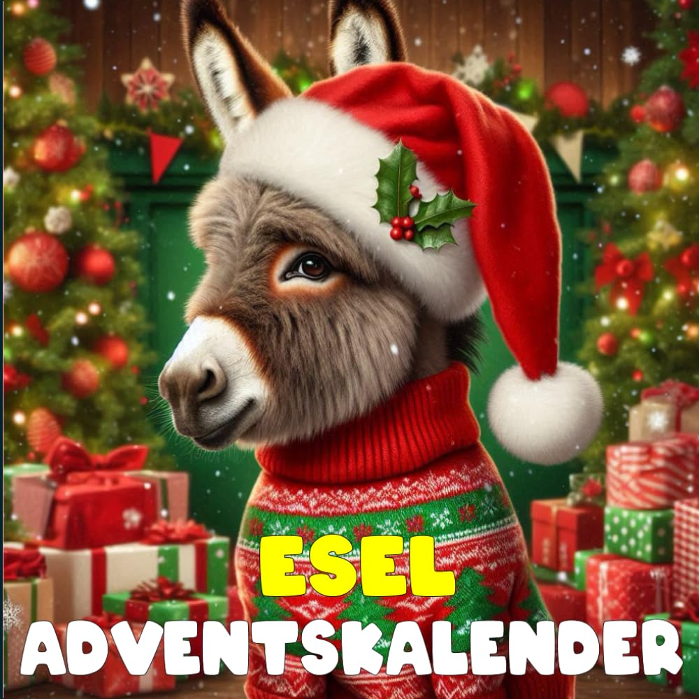 Esel Adventskalender: mit 24 Bilder und schönen Fakten bis Weihnachten Calendars