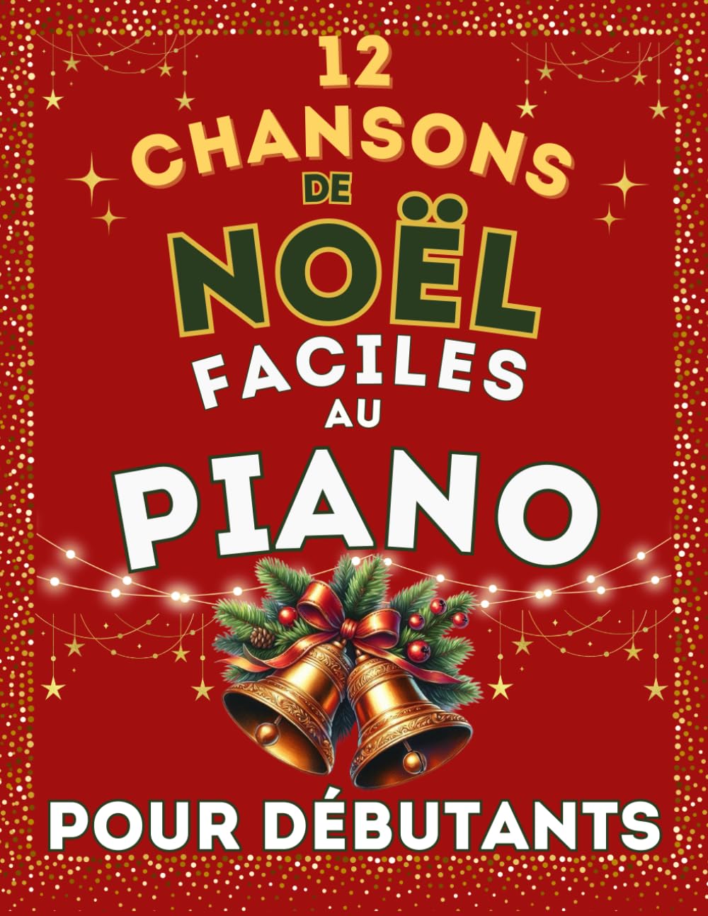 12 Chansons de Noël Faciles au Piano pour Débutants: Format grandes notes avec doigtés & Pistes audio book