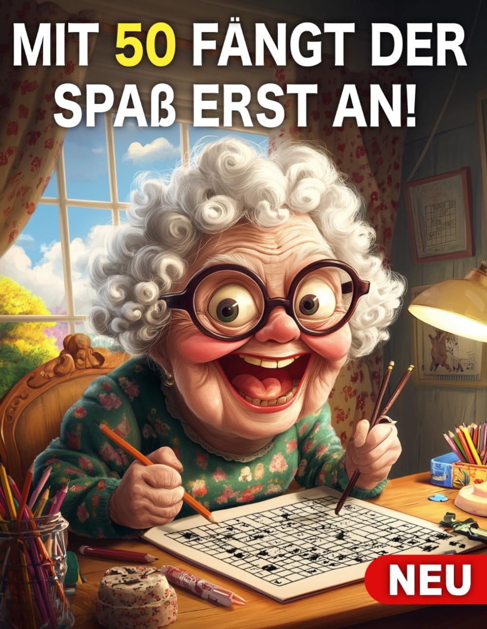 Mit 50 fängt der Spaß erst an- 50 Geburtstag Frau Geschenke: Aktivitätsbuch für Frauen 50 Jahre: Malbuch, Sudoku, Wortsuchrätsel und Mazes - ... Mama und Oma zum Geburtstag als besonderes Lifestyle