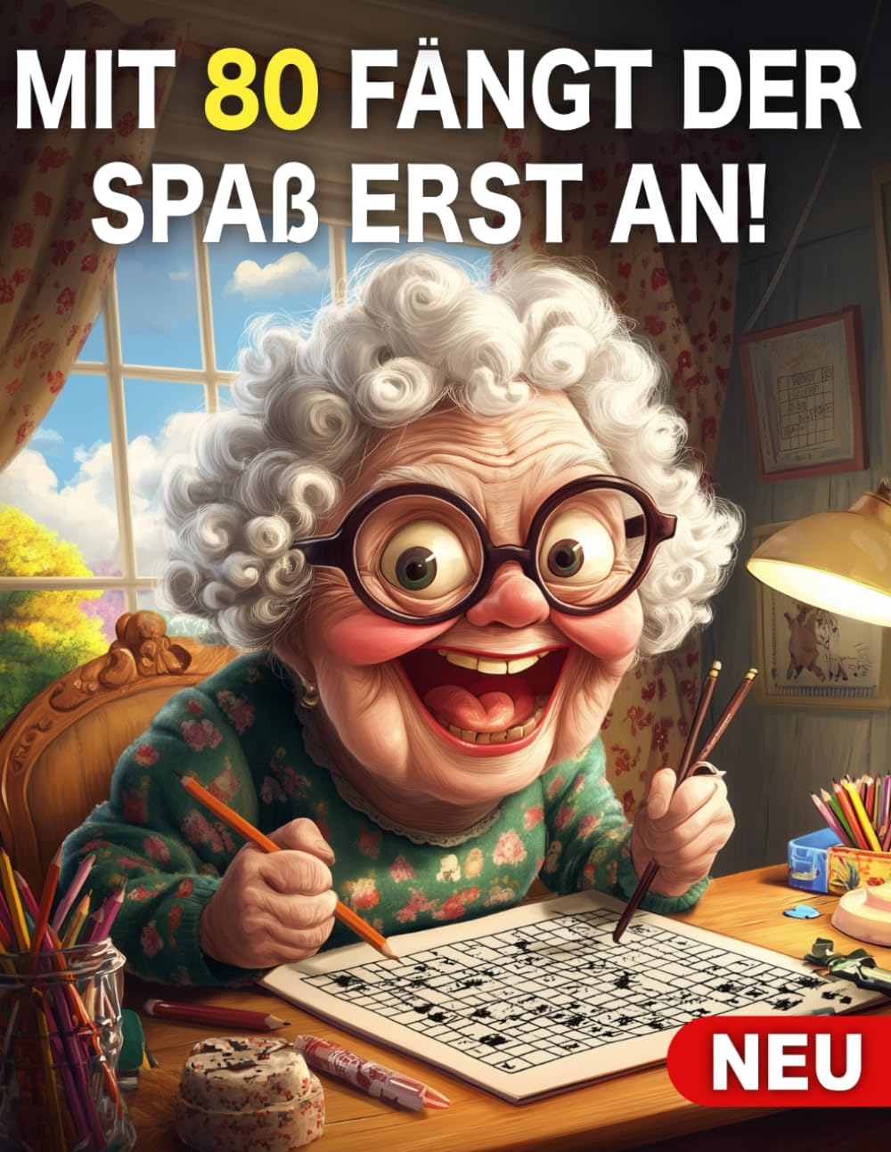 Mit 80 fängt der Spaß erst an- 80. Geburtstag Frau Geschenk: Aktivitätsbuch für Frauen 80 Jahre: Malbuch, Sudoku, Wortsuchrätsel und Mazes - ... Mama und Oma zum Geburtstag als besonderes Lifestyle