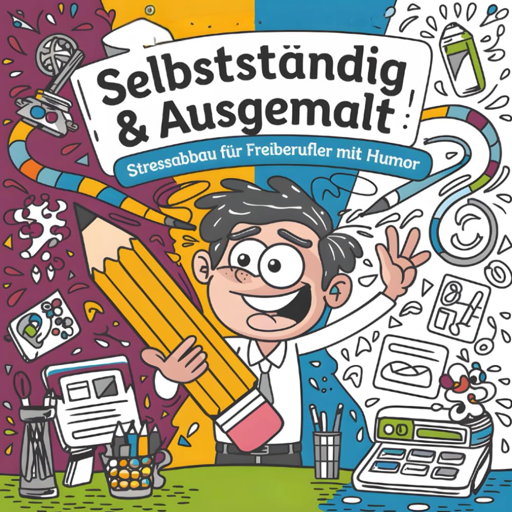 Selbstständig & Ausgemalt: Das Anti-Stress Fluchmalbuch für Unternehmer: Kreative Geschenkidee für Freelancer und Selbstständige - Stressabbau mit Humor und derben Sprüchen book