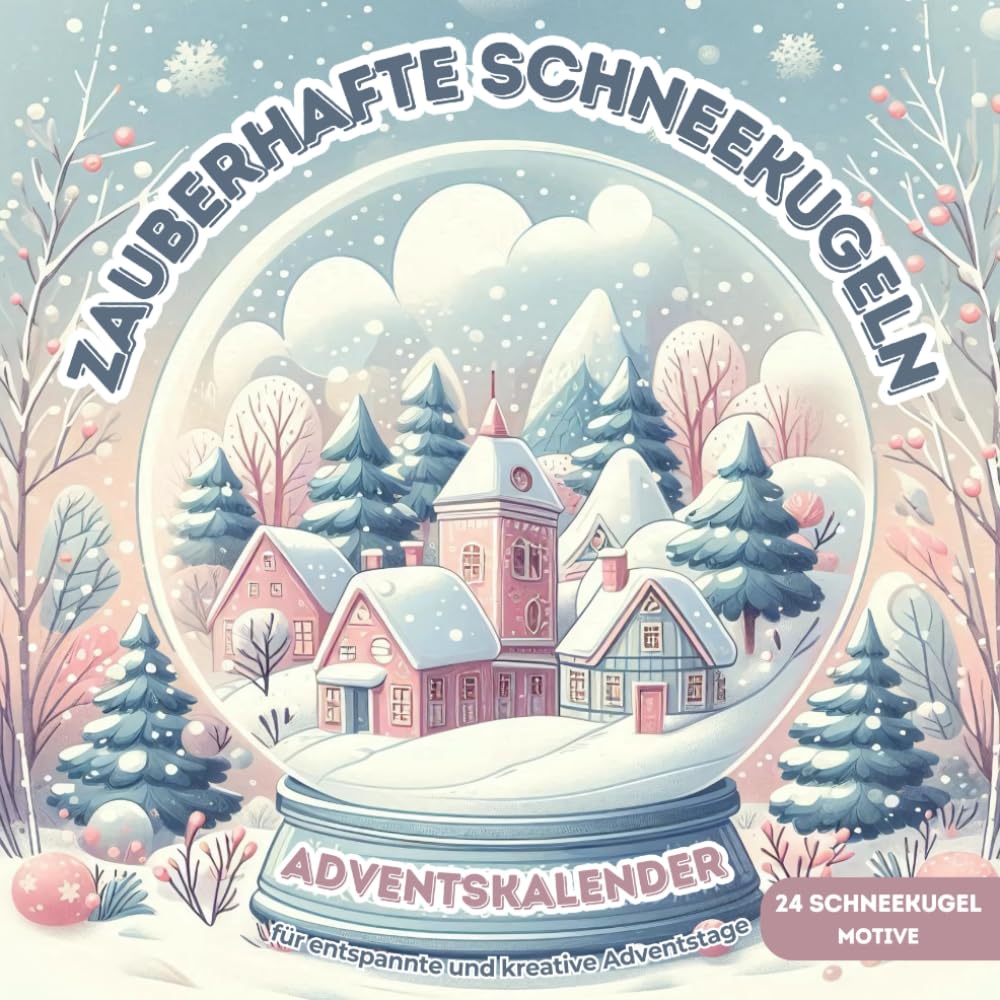 Zauberhafte Schneekugeln - Adventskalender zum Ausmalen für Erwachsene: Malbuch mit 24 festlichen Motiven für entspannte und kreative Adventstage | Das ideale Adventsgeschenk für 2024 Lifestyle