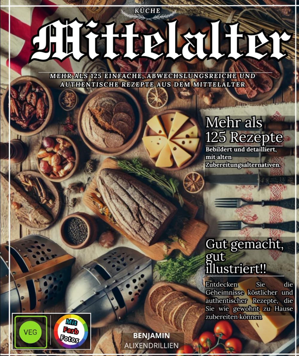 Mittelalter Küche : Mehr von 125 Rezepte einfach, abwechslungsreich Und authentisch von Das Mittelalter, bebildert und detailliert, mit antiken Zubereitungsalternativen. Politics & History