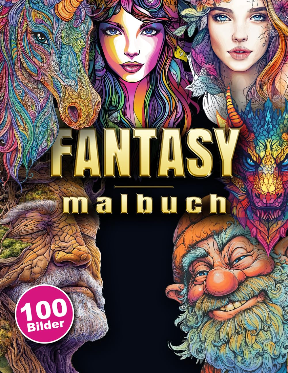 Fantasy Malbuch für Erwachsene: Märchen Ausmalbuch mit Elfen und Feen, Zwergen, Baumgeistern, Rittern, Schlössern, magischen Heimen, Landschaften und Drachen für Senioren und Jugendliche Hobbies & Crafts