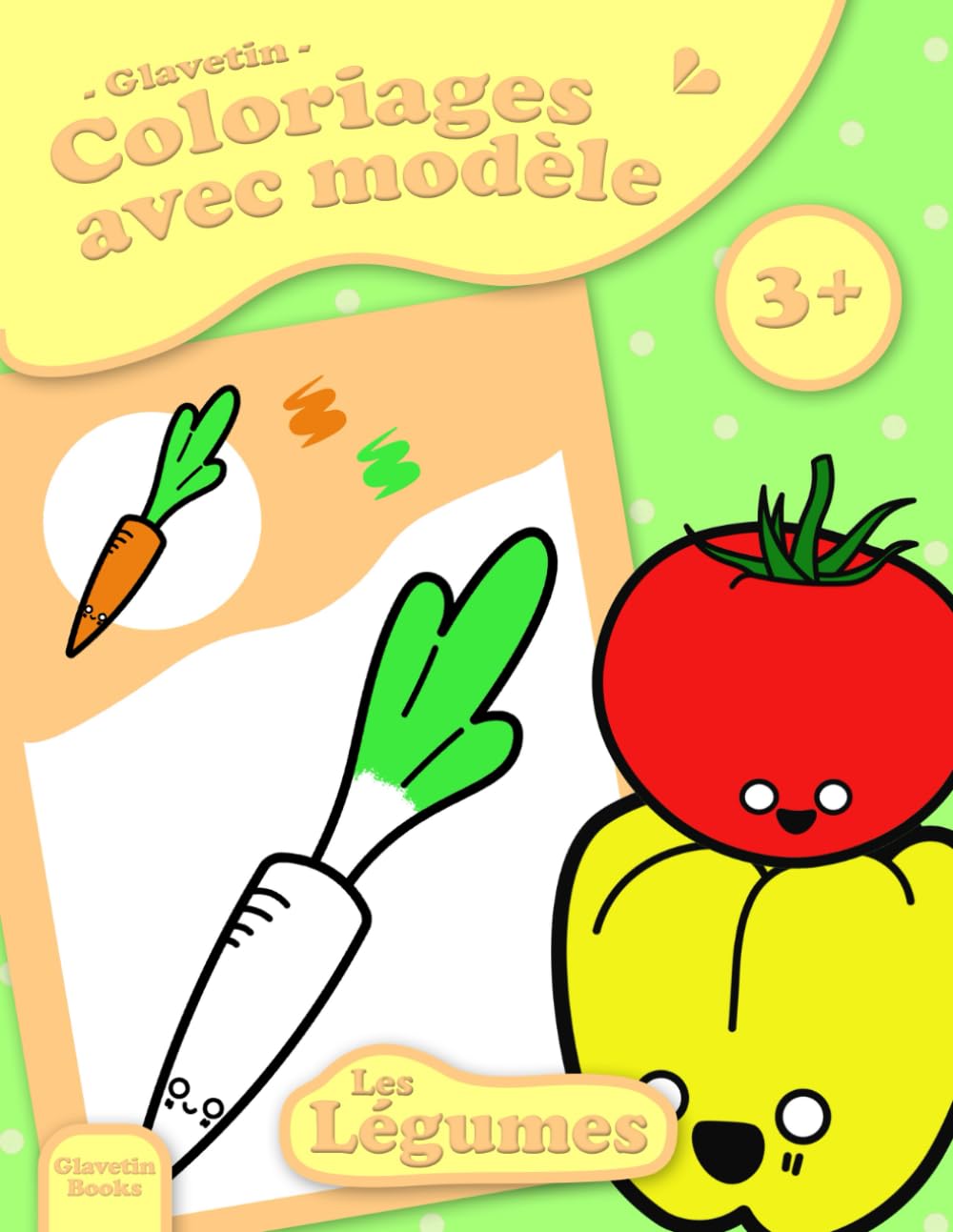 Glavetin - Coloriages avec modèle - Les légumes: Livre de coloriage avec modèles à suivre pour enfants à partir de 3 ans book