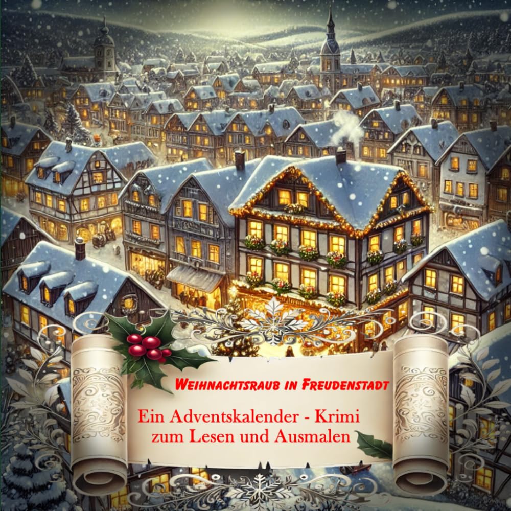 Weihnachtsraub in Freudenstadt: Ein Adventskalender - Krimi zum Lesen und Ausmalen (Winter und Berg die Ermittler von Freudenstadt) Contemporary literature Books