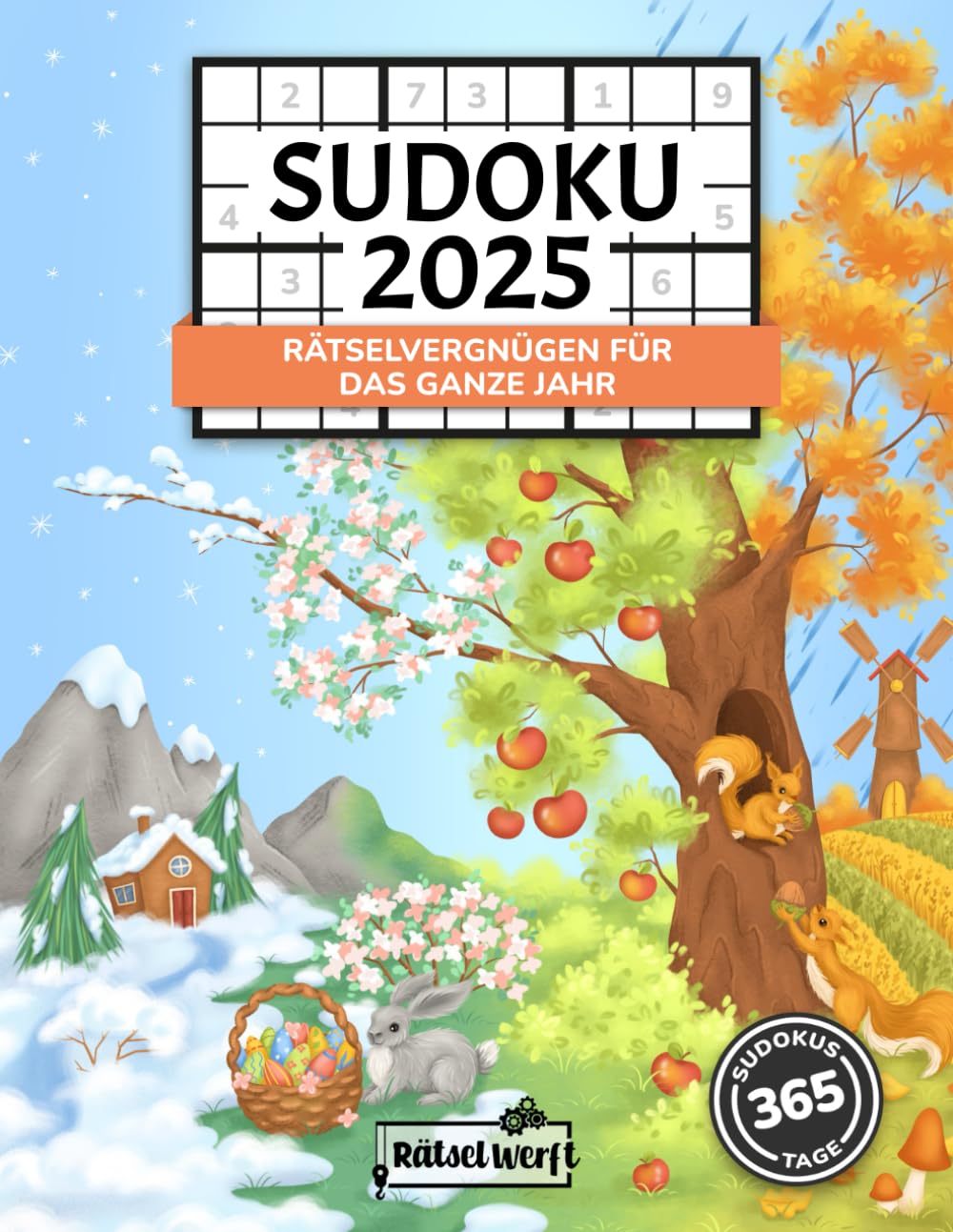 Sudoku 2025: Rätselvergnügen für das ganze Jahr mit 365 Sudokus von Leicht - Schwer Lifestyle