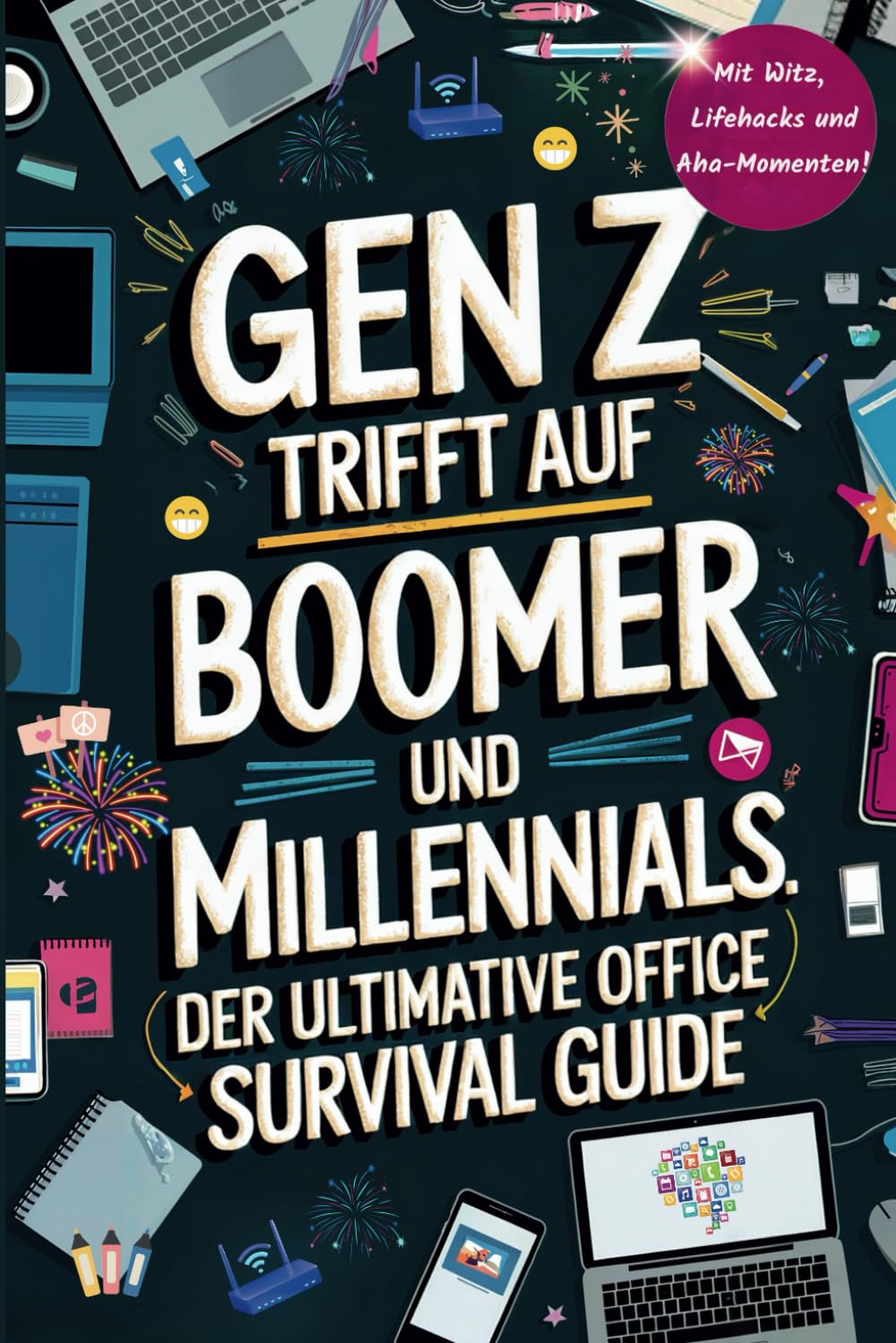 Der ultimative Office-Survival-Guide: Gen Z trifft auf Boomer und Millennials - ein ideales Geschenk und Ratgeber für alle Generationen mit humorvollen Einblicken und Lifehacks für den Büro Dschungel. Humour & Satire
