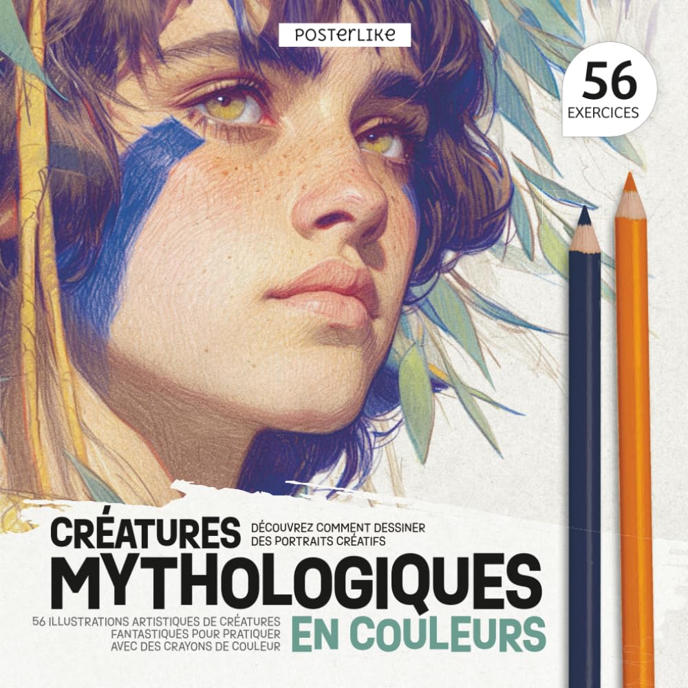 Découvrez Comment Dessiner des Portraits Créatifs. Créatures Mythologiques en Couleurs: 56 Illustrations Artistiques de Créatures Fantastiques pour Pratiquer avec des Crayons de Couleur book