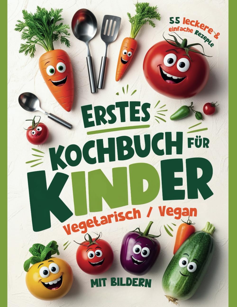 Mein erstes Kochbuch: 55 leckere Rezepte für Kinder ab 10 Jahren: Vegetarisch & Vegan - Gesunde und einfache Gerichte für Kinder – inkl. wertvolle Tipps und interessanten Fakten Cooking & Enjoying